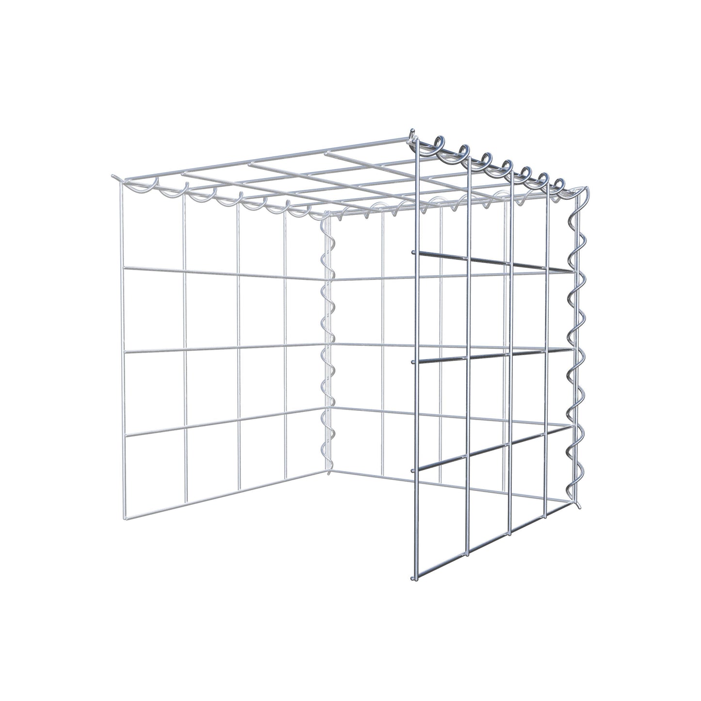 Gabião tipo 4 40 cm x 40 cm x 40 cm (C x A x P), malhagem 10 cm x 10 cm, espiral
