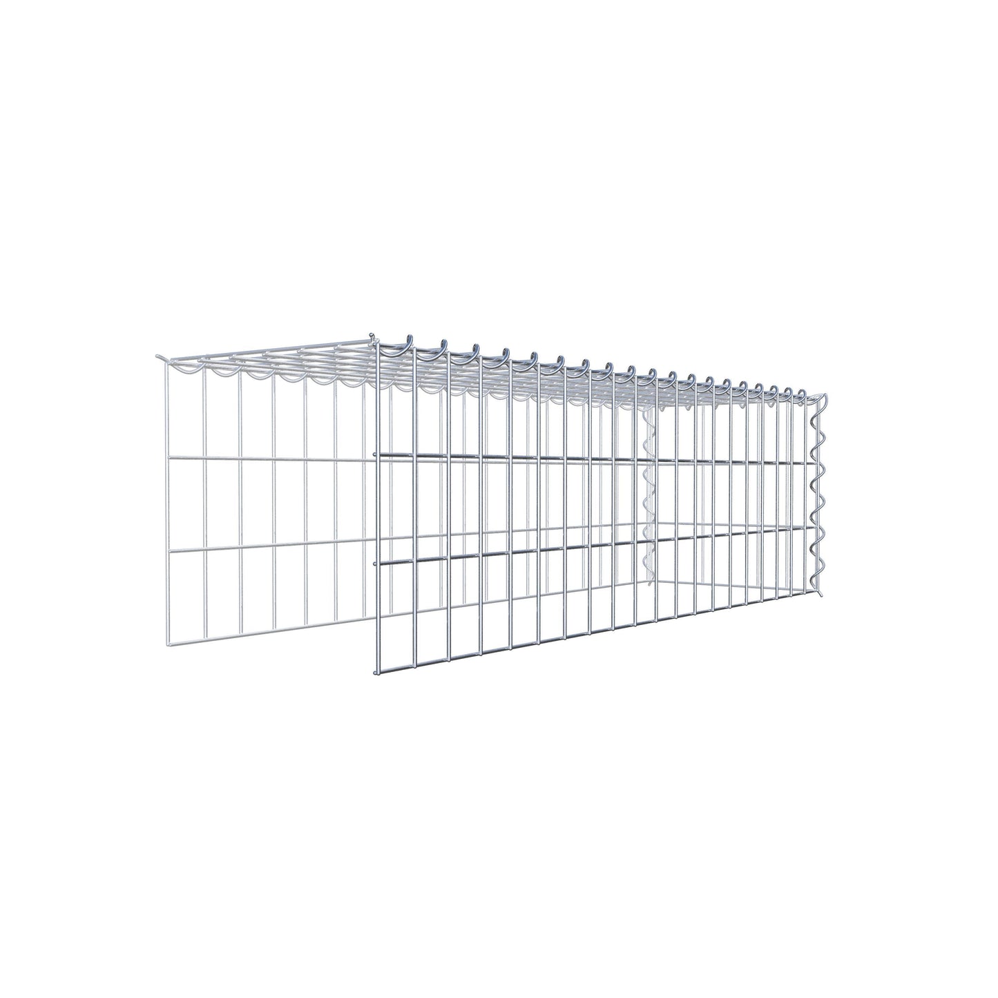 Gabion rapporté type 4 100 cm x 30 cm x 30 cm (L x H x P), mailles 5 cm x 10 cm, spirale