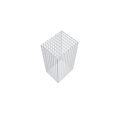 Gavión complementario de tipo 3 100 cm x 40 cm x 50 cm (L x A x P), malla 5 cm x 5 cm, anillo en C