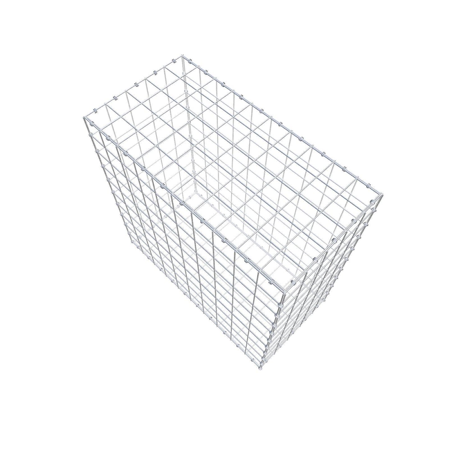 Gabbione 100 cm x 100 cm x 50 cm (L x H x P), maglia 10 x 10 cm, anello a spirale