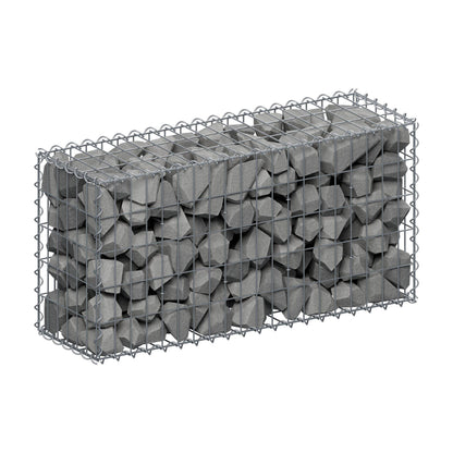 Gabião 100 cm x 50 cm x 30 cm (C x A x P), malhagem 5 cm x 10 cm, espiral