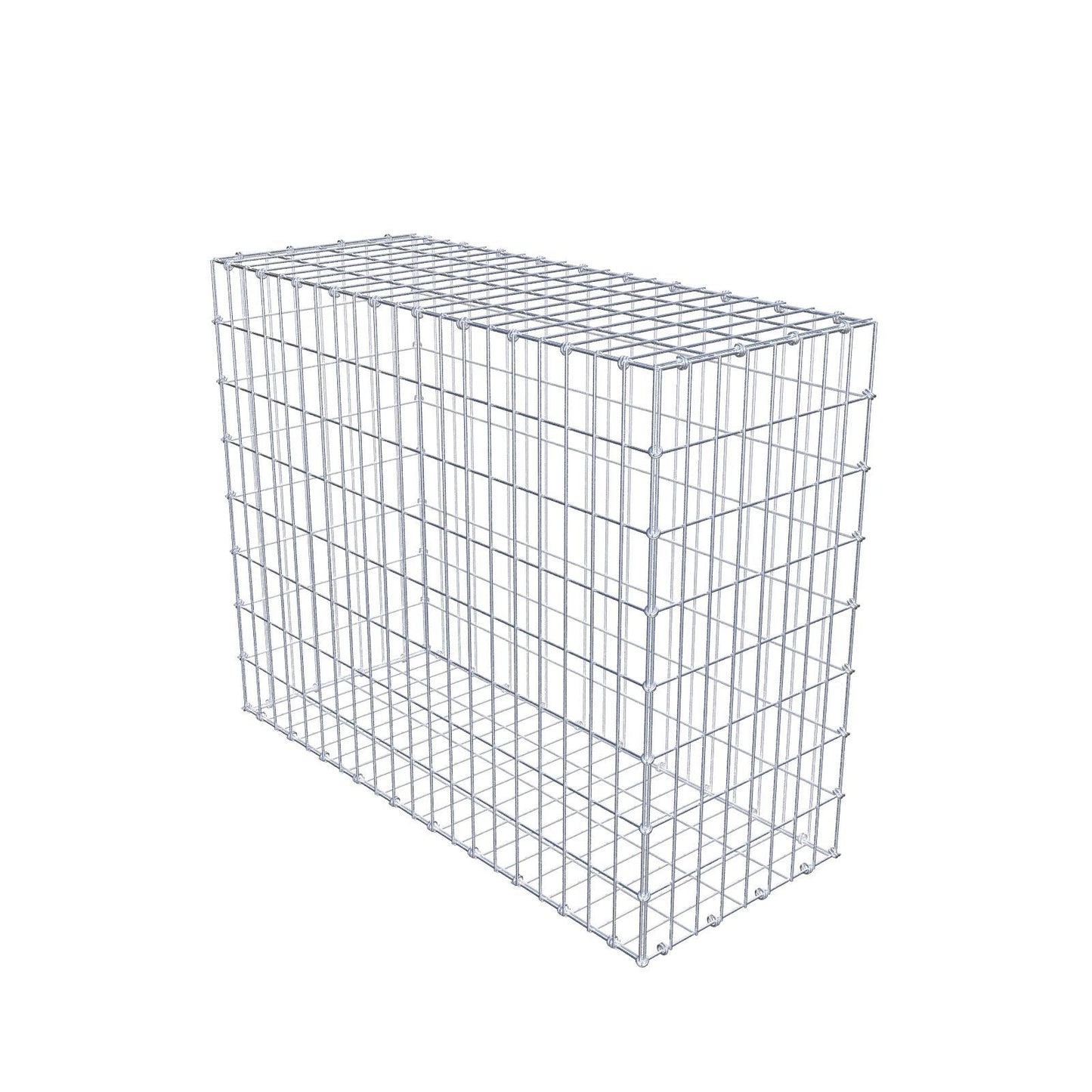 Gabbione 100 cm x 80 cm x 40 cm (L x H x P), maglia 5 x 10 cm, anello a spirale