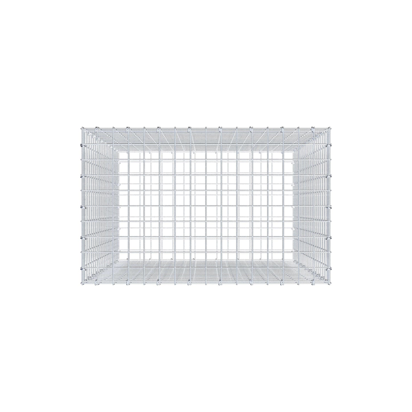 Gabion 100 cm x 80 cm x 50 cm (L x H x D), mesh size 5 cm x 5 cm, C-ring