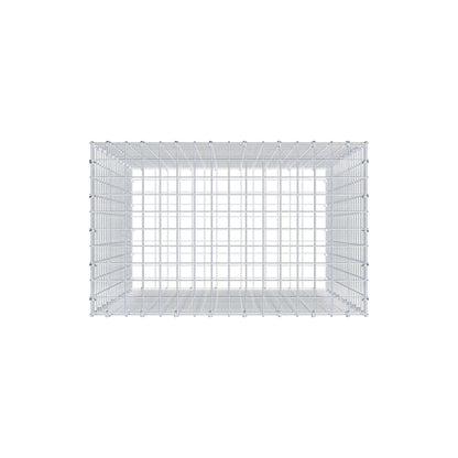 Gabion 100 cm x 80 cm x 50 cm (L x H x D), mesh size 5 cm x 5 cm, C-ring