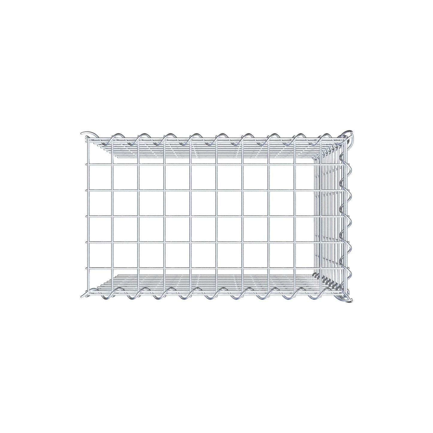 Opvokset gabion type 4 50 cm x 50 cm x 30 cm (L x H x D), maskestørrelse 5 cm x 5 cm, spiral