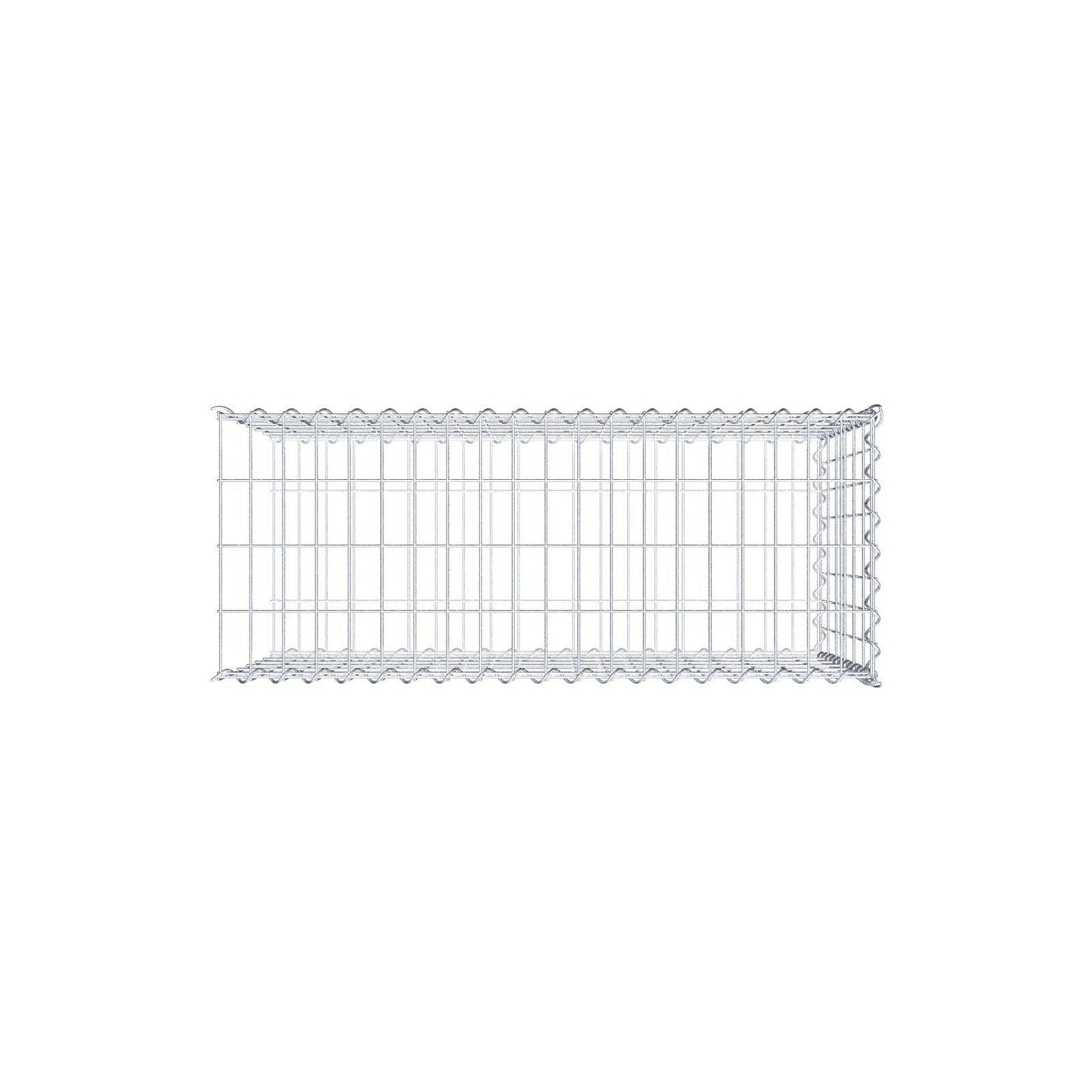 Gabion rapporté type 2 100 cm x 60 cm x 40 cm (L x H x P), mailles 5 cm x 10 cm, spirale