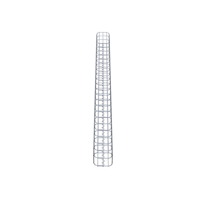 Colonna di gabbioni quadrata 17 cm x 17 cm, 230 cm di altezza, MW 5 cm x 10 cm