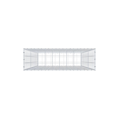 Gavión 200 cm x 100 cm x 30 cm (L x A x P), malla 10 cm x 10 cm, anillo en C