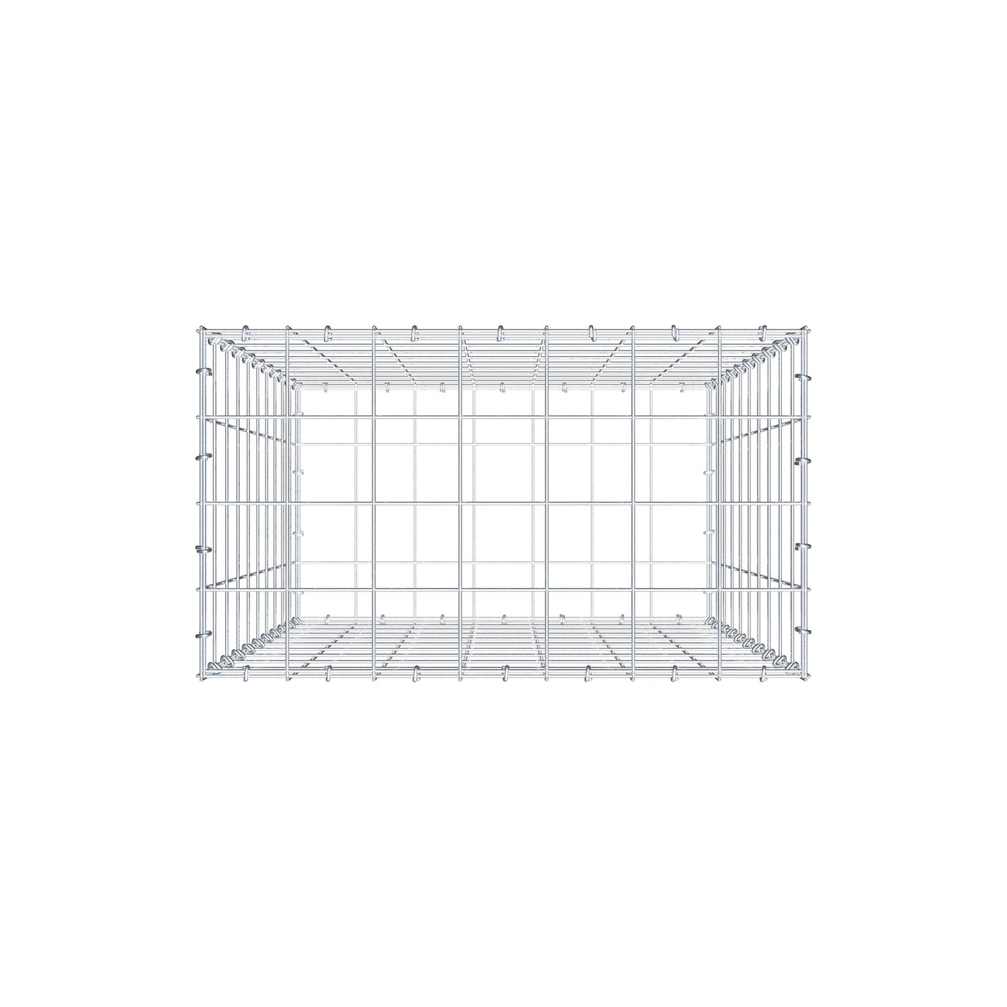 Gabion 100 cm x 70 cm x 40 cm (L x H x D), maskestørrelse 10 cm x 10 cm, C-ring
