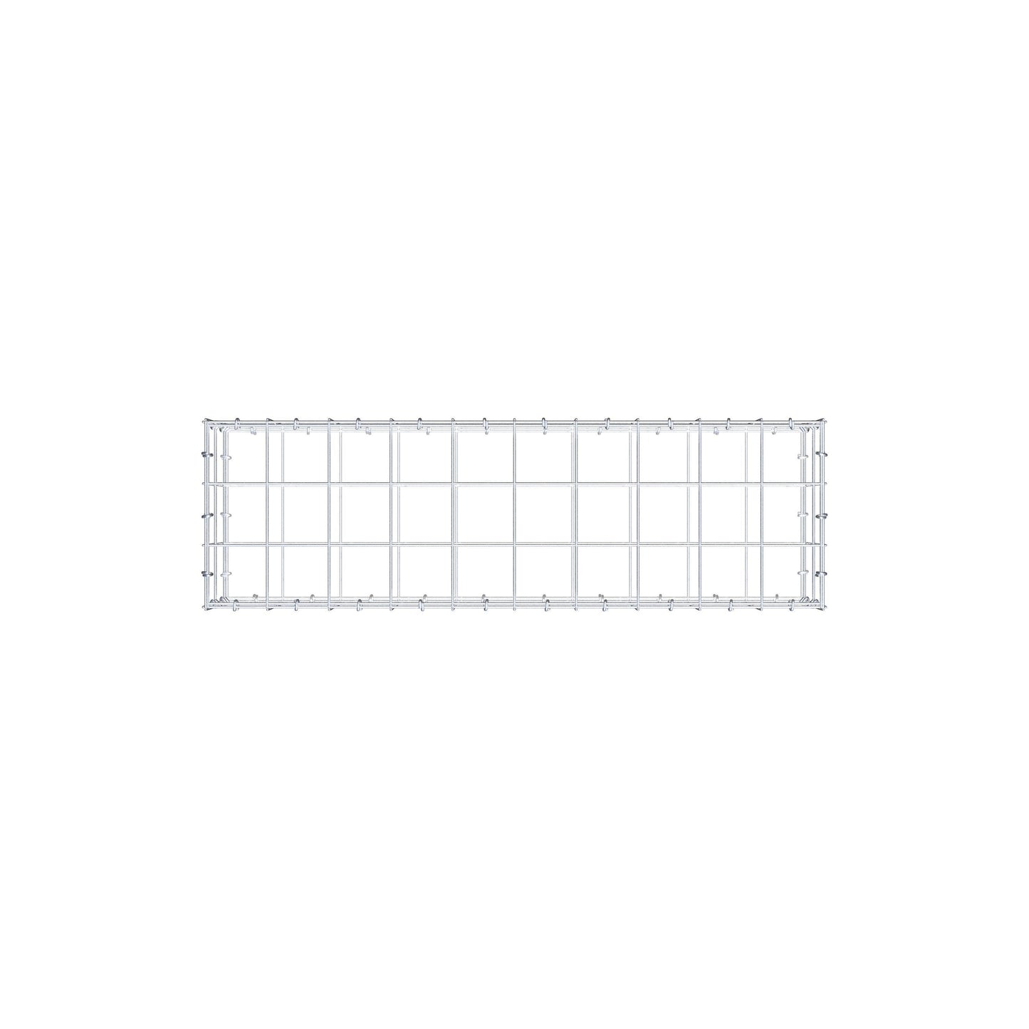 Gabion 100 cm x 20 cm x 30 cm (L x H x D), maskstorlek 10 cm x 10 cm, C-ring