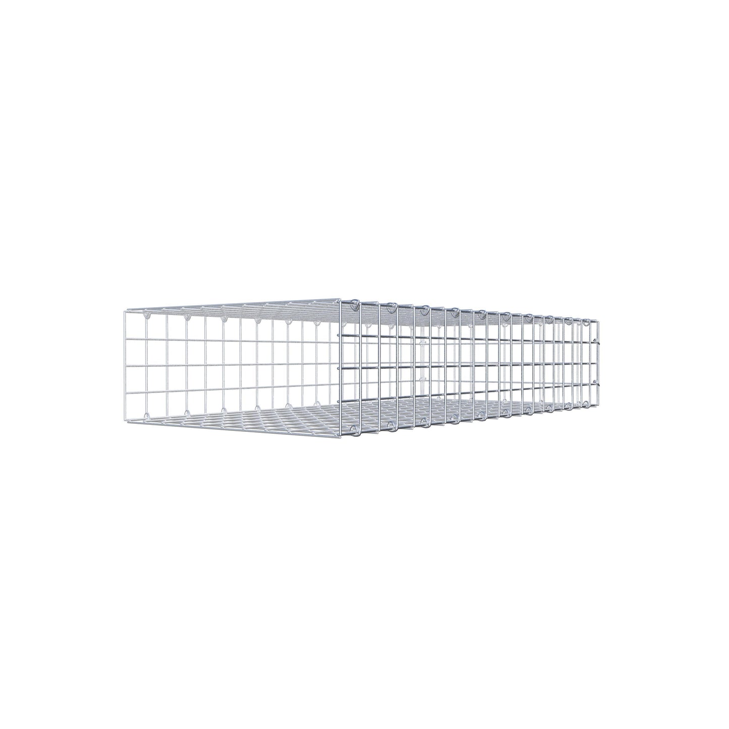 Gabbione aggiuntivo di tipo 2 100 cm x 20 cm x 50 cm (L x A x P), maglia 5 cm x 5 cm, anello a C