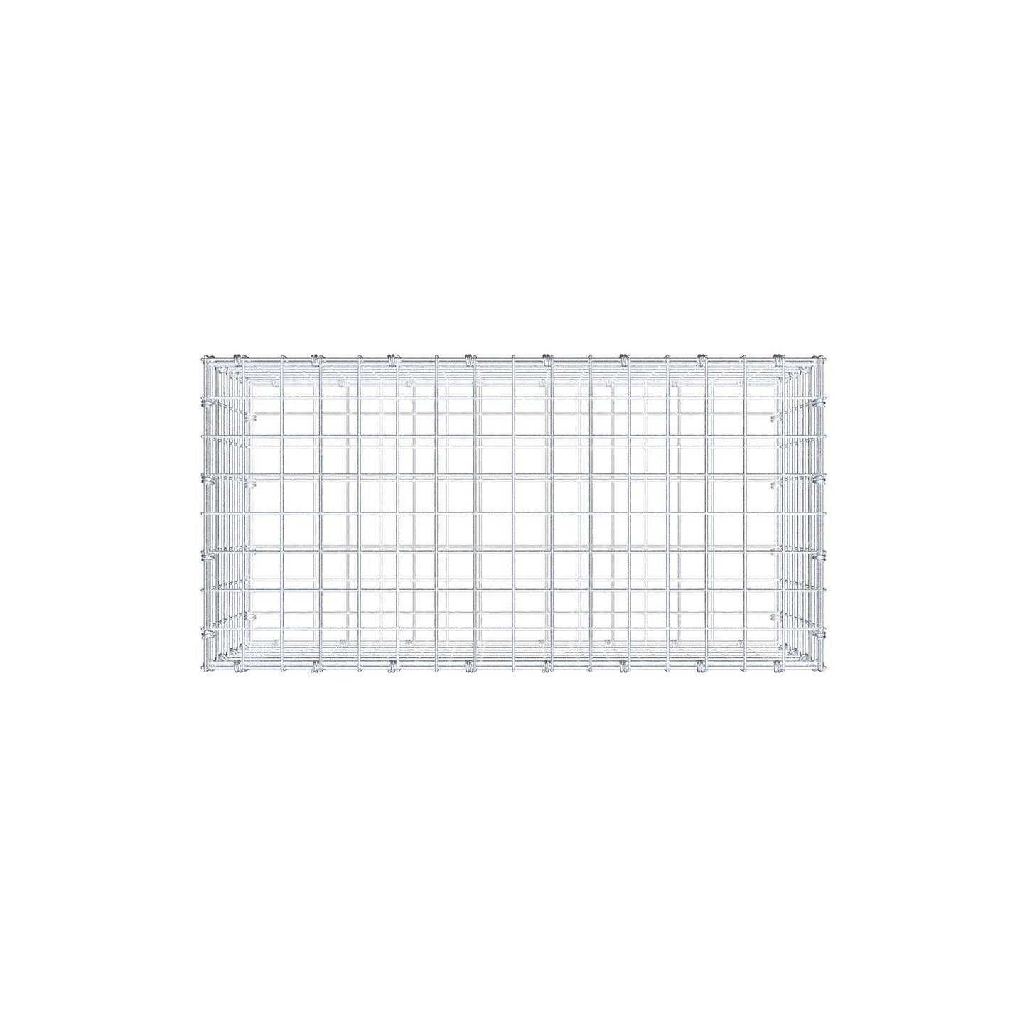 Gabion 80 cm x 40 cm x 40 cm (L x H x D), maskstorlek 5 x 5 cm, spiralring