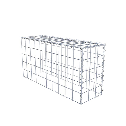 Gabion rapporté type 4 100 cm x 50 cm x 30 cm (L x H x P), mailles 10 cm x 10 cm, spirale