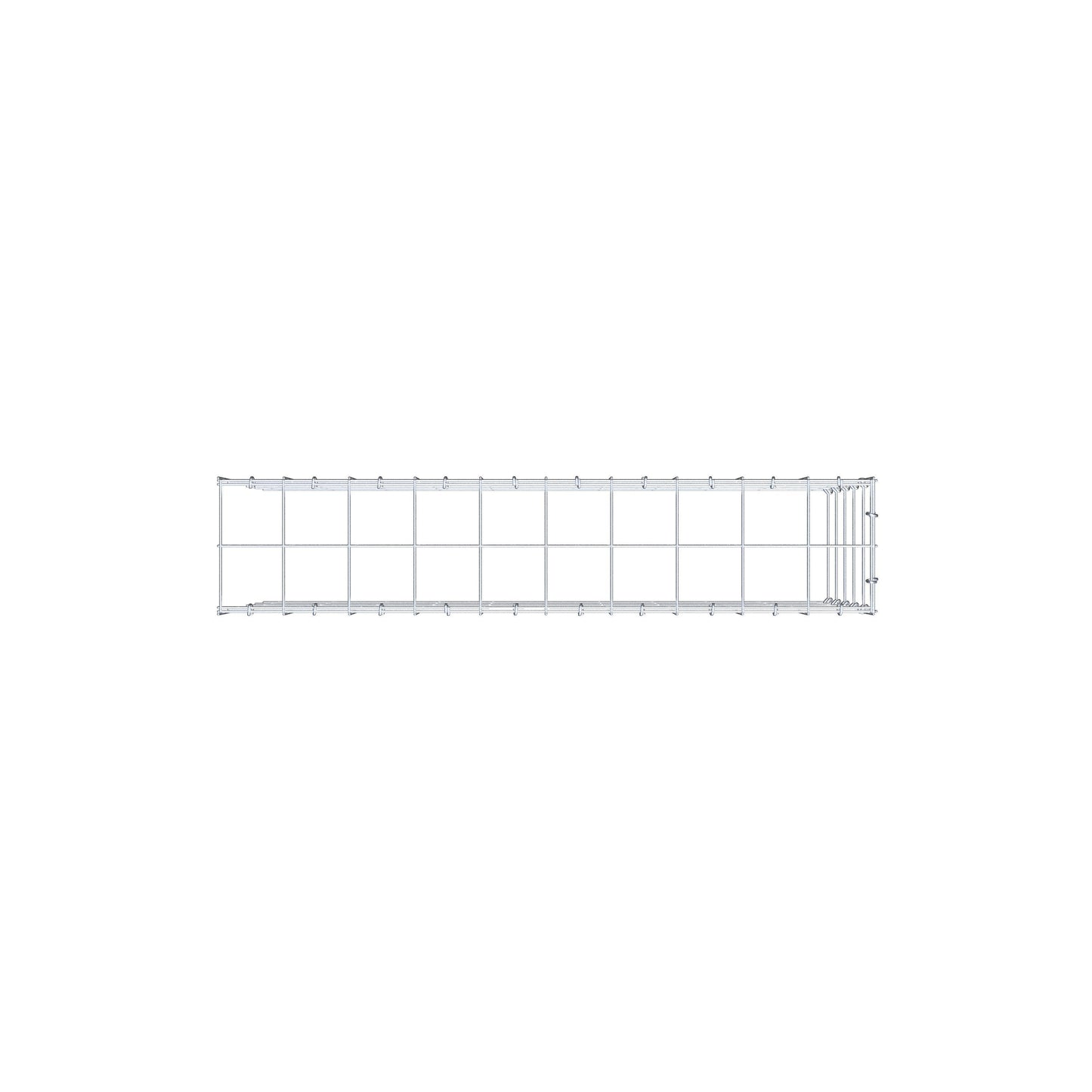 Gabbione aggiuntivo tipo 4 100 cm x 50 cm x 20 cm (L x H x P), maglia 10 cm x 10 cm, anello a C