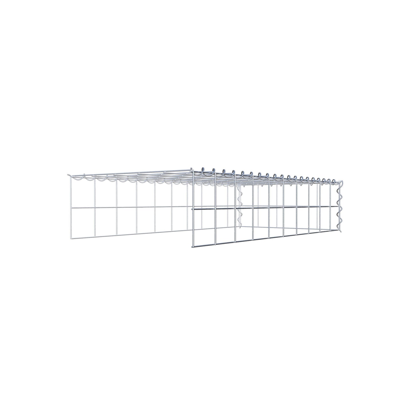 Gabião Tipo 4 100 cm x 20 cm x 50 cm (C x A x P), malhagem 10 cm x 10 cm, espiral