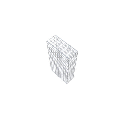 Gavión complementario de tipo 2 100 cm x 50 cm x 20 cm (largo x alto x fondo), malla 5 cm x 5 cm, anillo en C