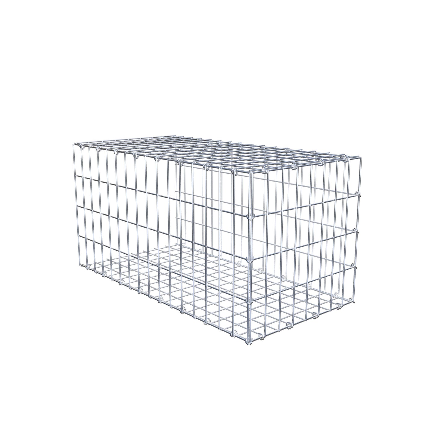 Monteret gabion type 2 80 cm x 40 cm x 40 cm, maskestørrelse 5 cm x 10 cm, C-ring