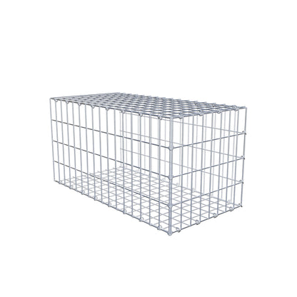 Monteret gabion type 2 80 cm x 40 cm x 40 cm, maskestørrelse 5 cm x 10 cm, C-ring