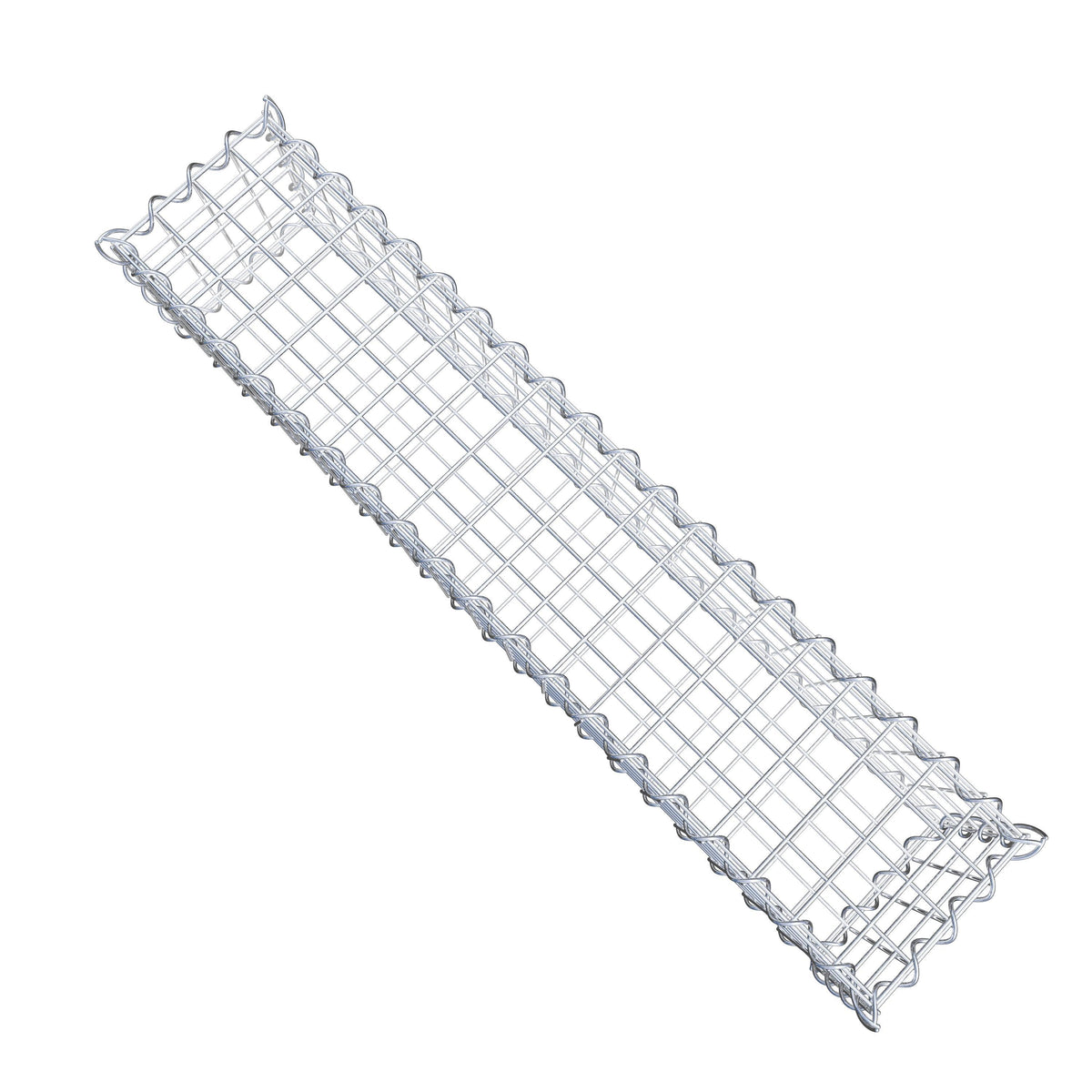 Gabione 100 cm x 20 cm x 20 cm (L x H x T), Maschenweite 5 cm x 5 cm, Spirale