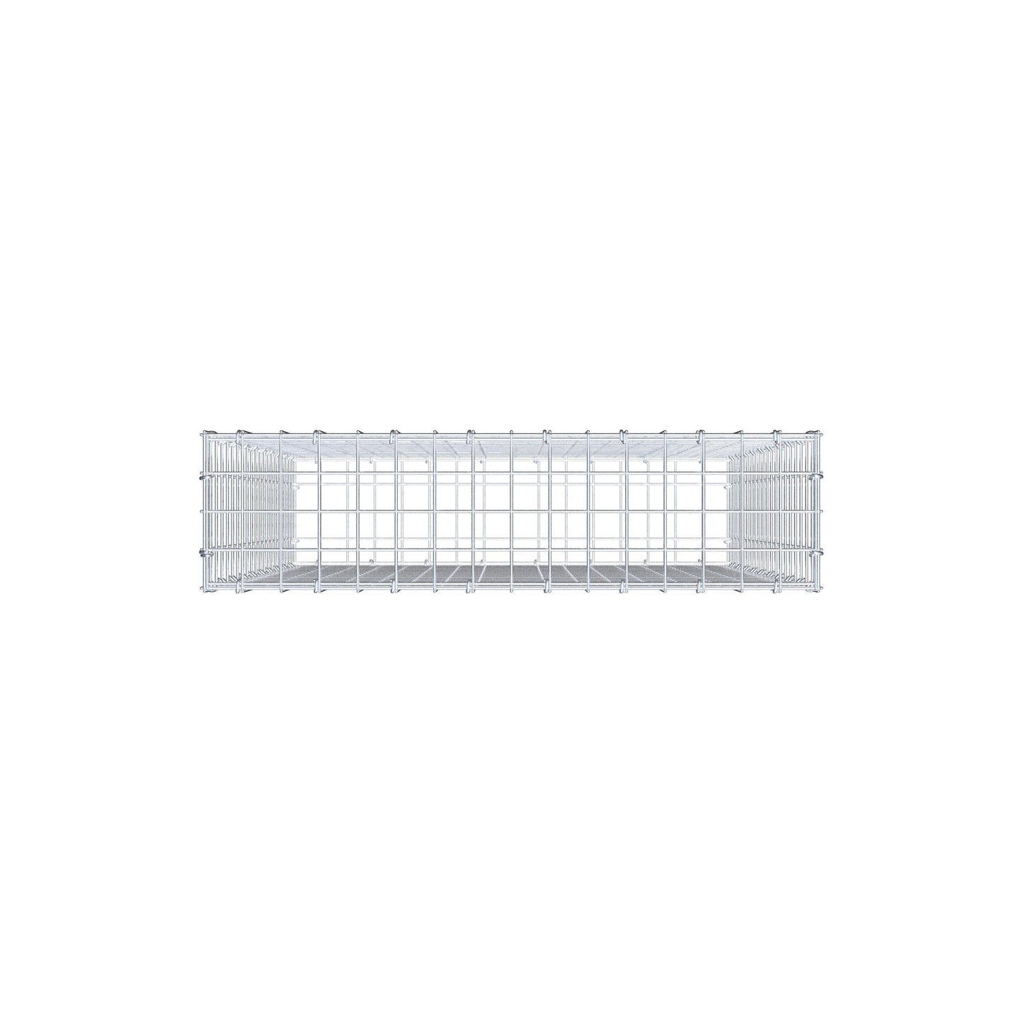 Gabion 100 cm x 80 cm x 20 cm (L x H x D), maskstorlek 5 cm x 5 cm, C-ring