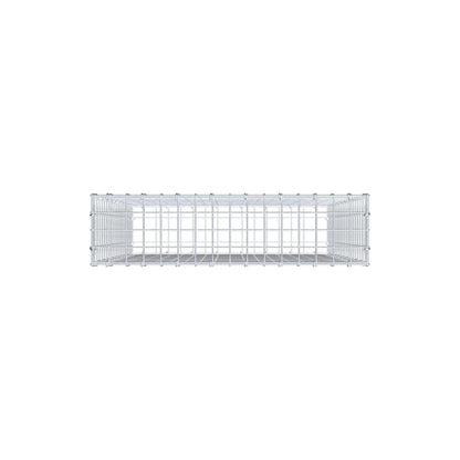 Gabion 100 cm x 80 cm x 20 cm (L x H x D), maskstorlek 5 cm x 5 cm, C-ring