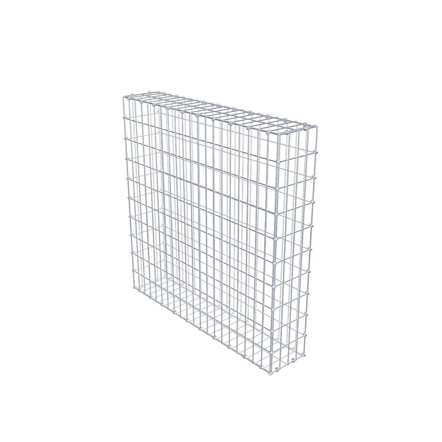 Gabione 100 cm x 100 cm x 20 cm (L x H x T), Maschenweite 5 x 10 cm, Spiralring