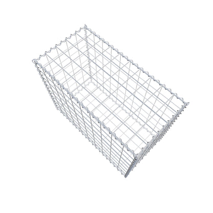 Gabion 100 cm x 80 cm x 50 cm (L x H x D), mesh size 10 cm x 10 cm, spiral
