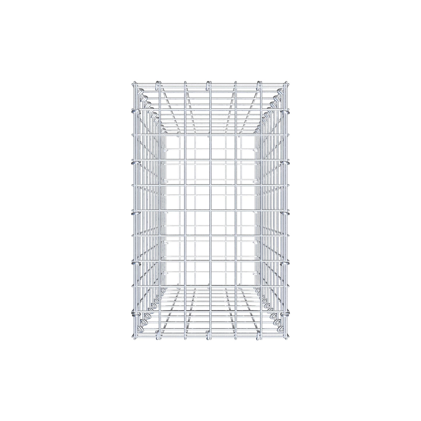 Gabbione 100 cm x 30 cm x 50 cm (L x H x P), maglia 5 cm x 10 cm, anello a C