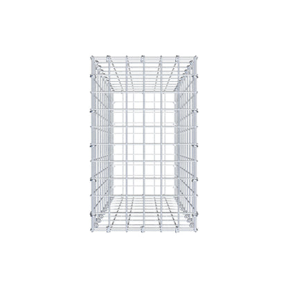 Gabbione 100 cm x 30 cm x 50 cm (L x H x P), maglia 5 cm x 10 cm, anello a C