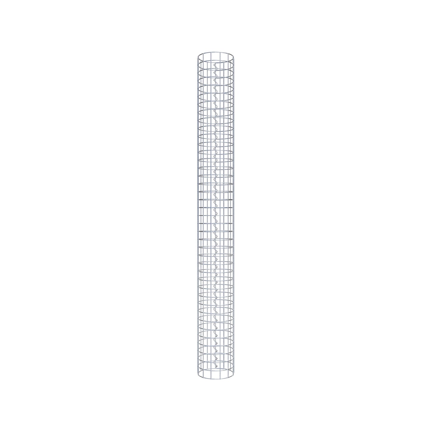 Colonne de gabion ronde galvanisée à chaud, 22 cm de diamètre, 200 cm de hauteur, MW 5 cm x 5 cm