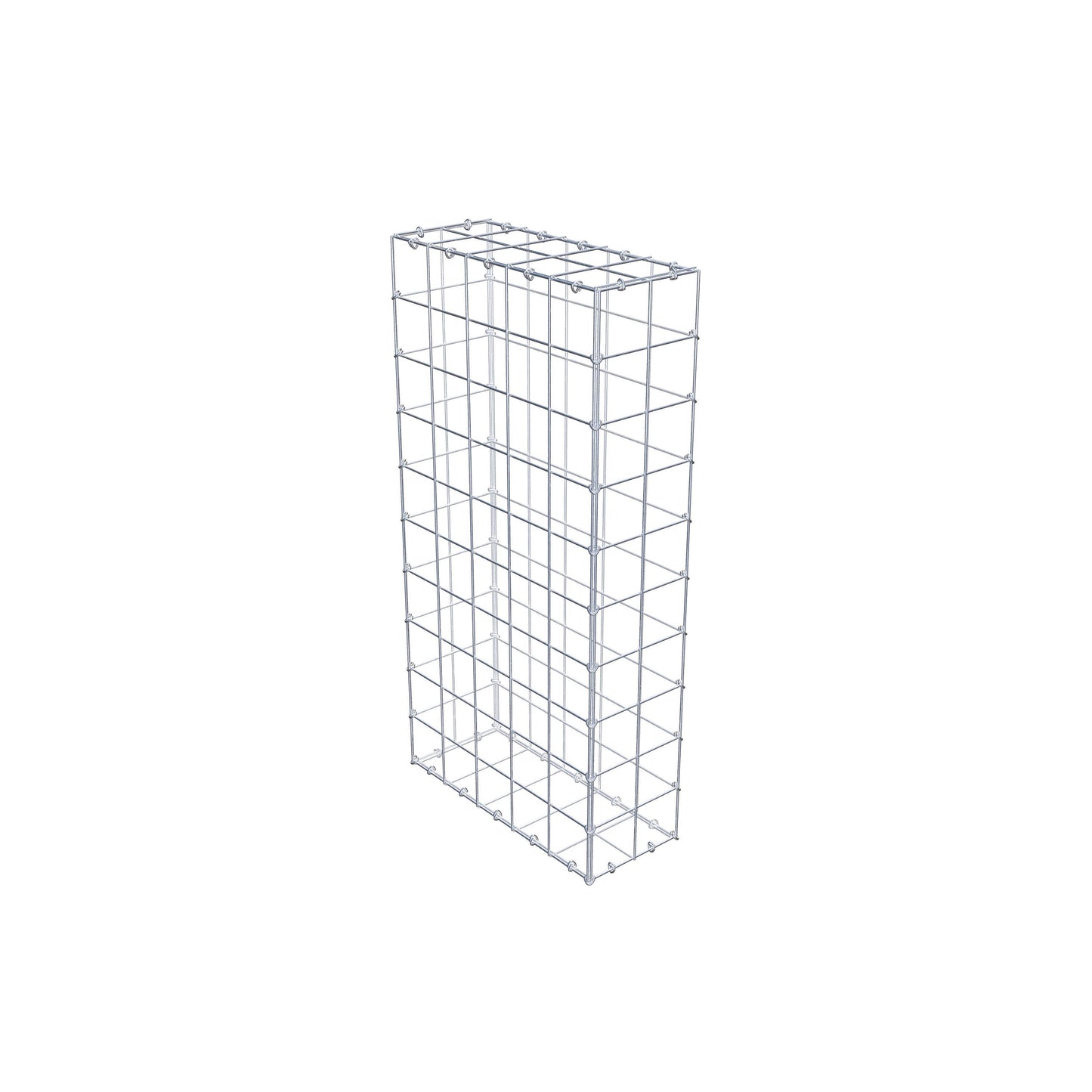 Gabião 100 cm x 50 cm x 20 cm (C x A x P), malhagem 10 cm x 10 cm, anel C