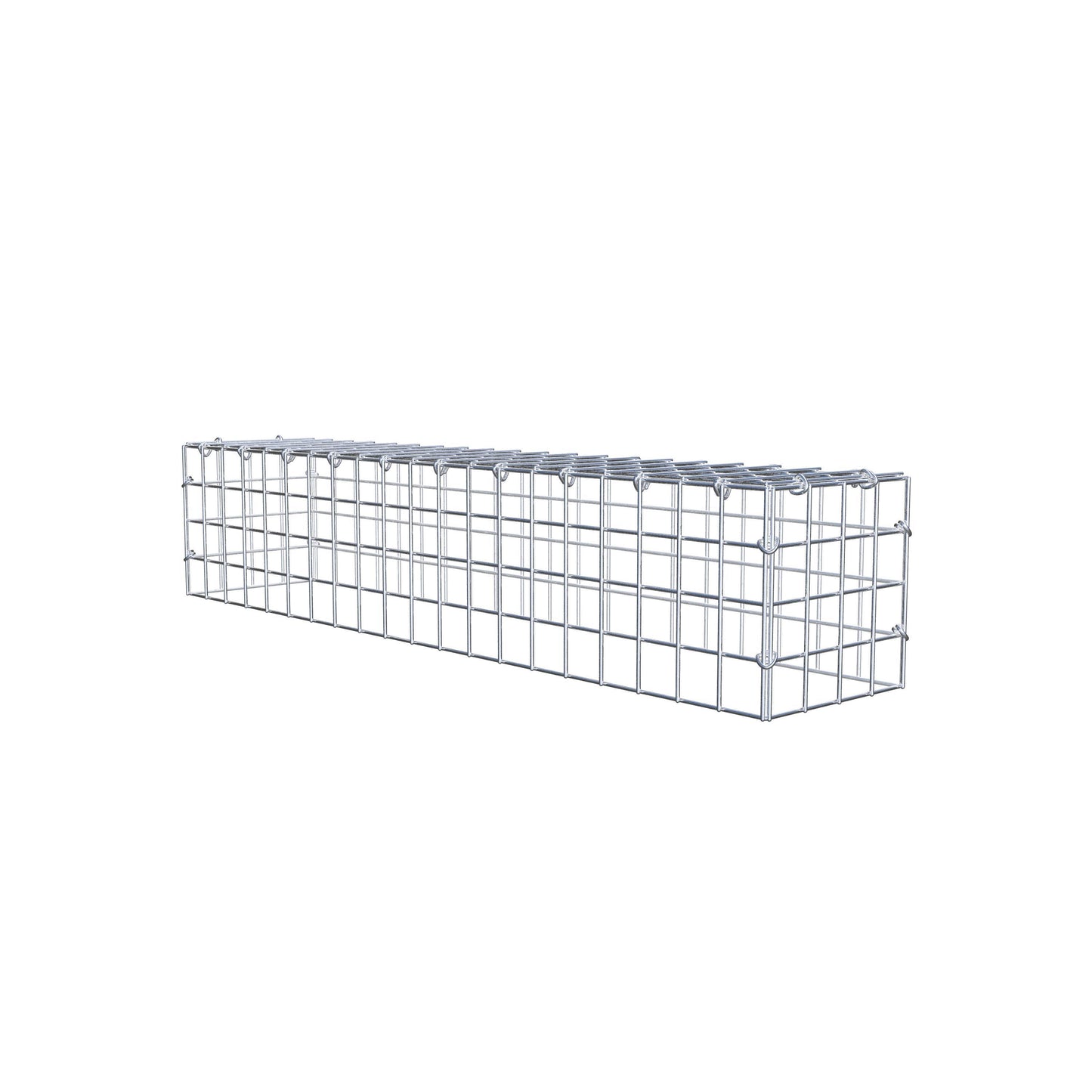 Gavión adicional tipo 3 100 cm x 20 cm x 20 cm (L x A x P), malla 5 cm x 5 cm, anillo en C