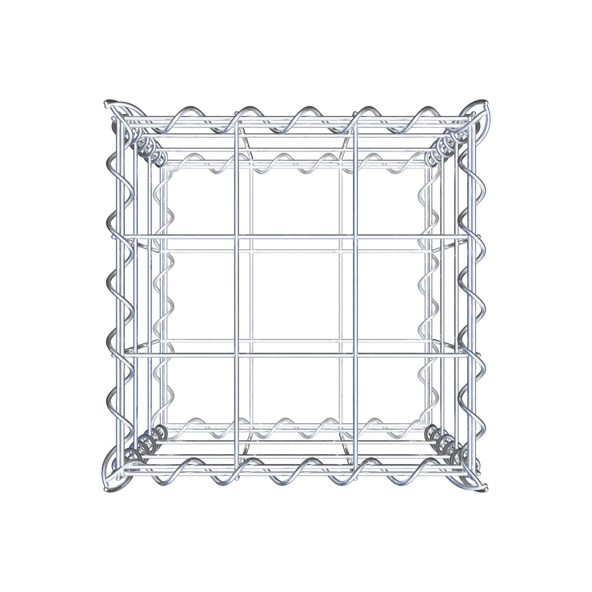 Gabbione 30 cm x 30 cm x 30 cm (L x H x P), maglia 10 cm x 10 cm, spirale