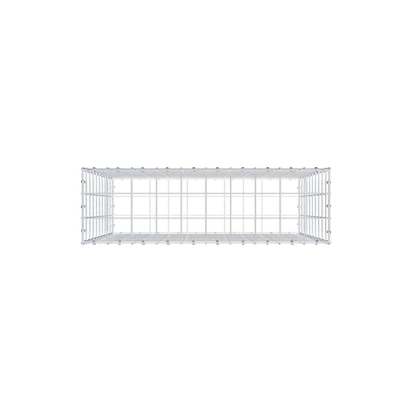 Gabbione 100 cm x 100 cm x 30 cm (L x H x P), maglia 10 x 10 cm, anello a spirale