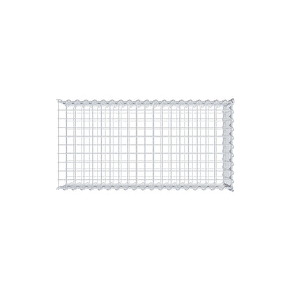 Anbaugabione Typ 2 100 cm x 30 cm x 50 cm (L x H x T), Maschenweite 5 cm x 5 cm, Spirale