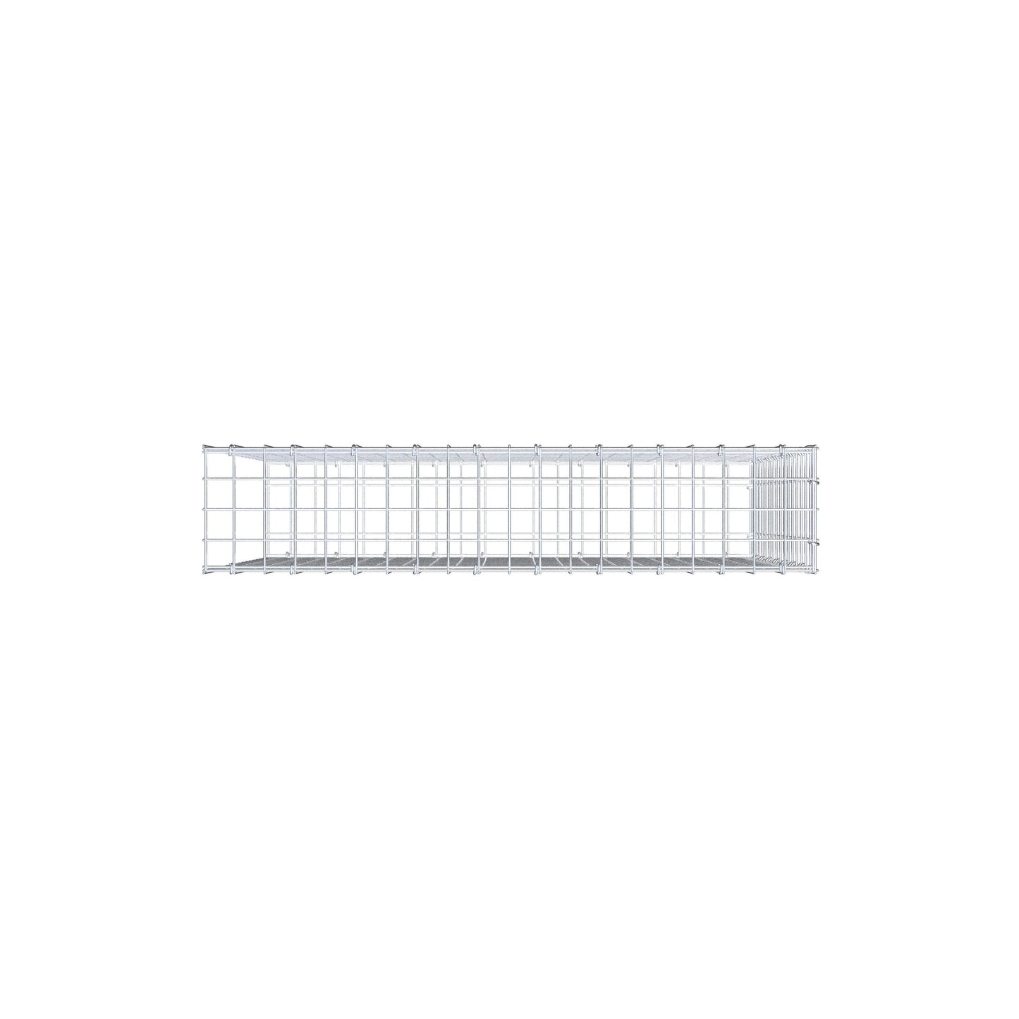 Monteret gabion type 2 100 cm x 80 cm x 20 cm (L x H x D), maskestørrelse 5 cm x 5 cm, C-ring