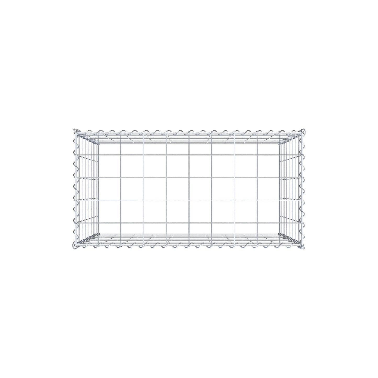 Gabião Tipo 3 100 cm x 80 cm x 50 cm (C x A x P), malhagem 10 cm x 10 cm, espiral