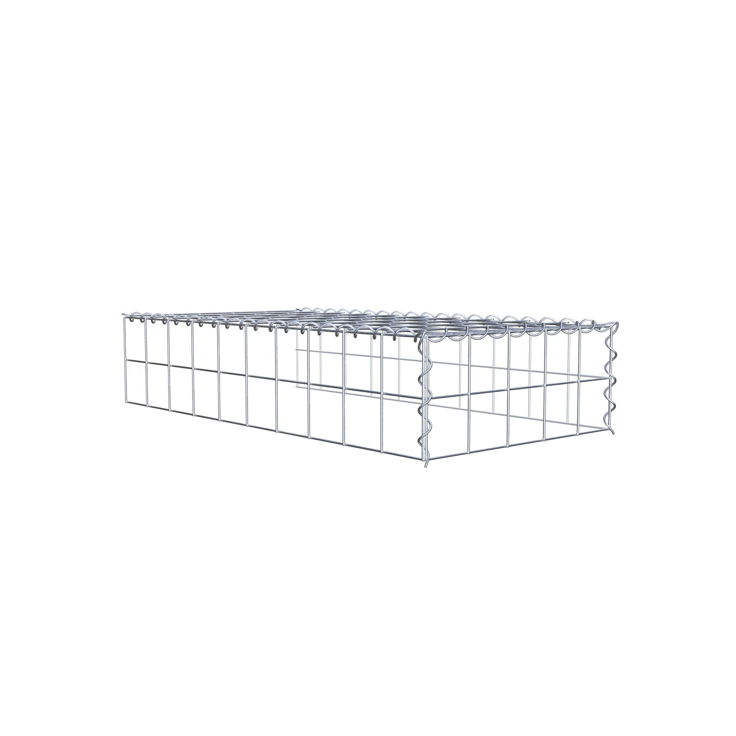 Gabião Tipo 4 100 cm x 20 cm x 50 cm (C x A x P), malhagem 10 cm x 10 cm, espiral