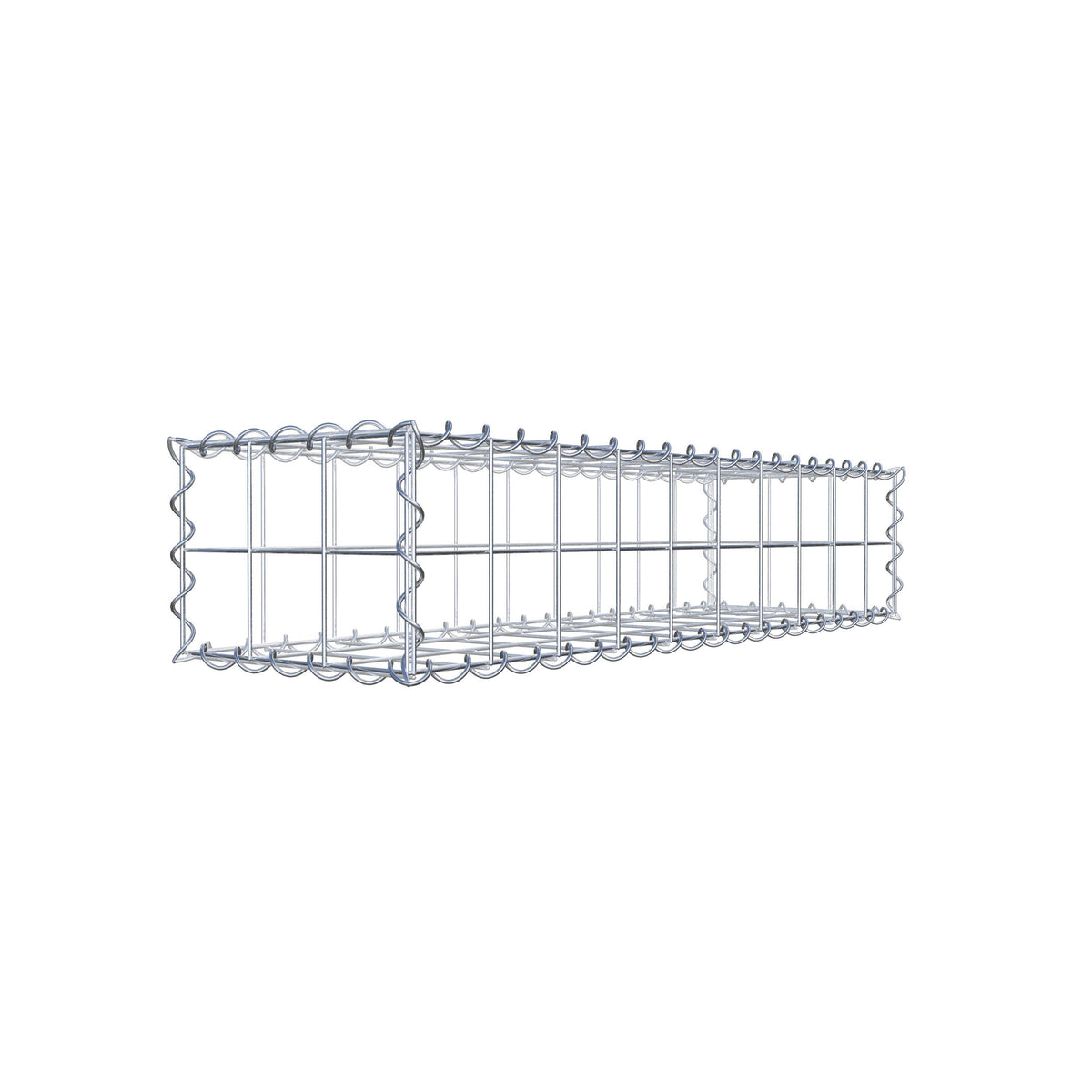 Gabbione 100 cm x 20 cm x 30 cm (L x H x P), maglia 10 cm x 10 cm, spirale