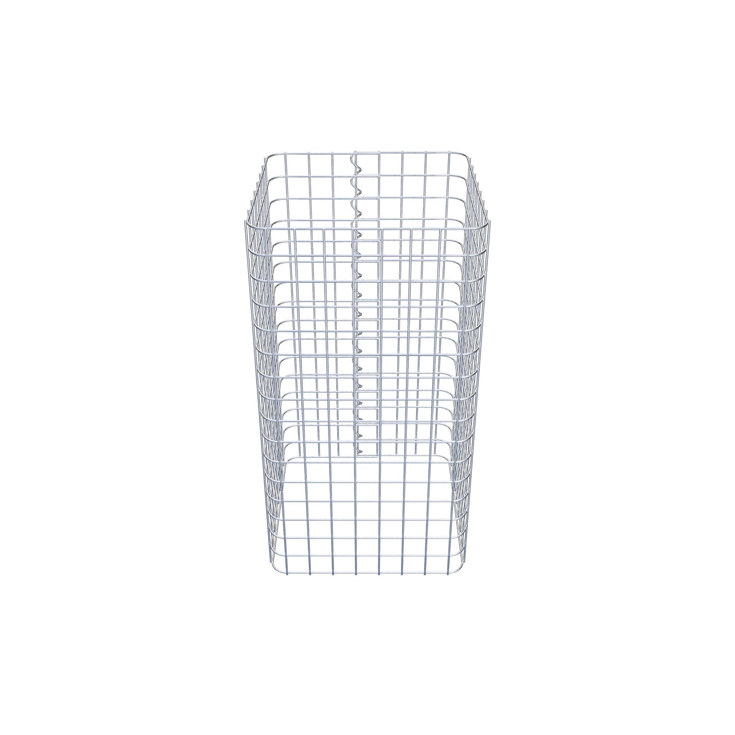 Schanskorfzuil, hoekig 42 cm x 42 cm, 80 cm hoog, MW 5 cm x 5 cm