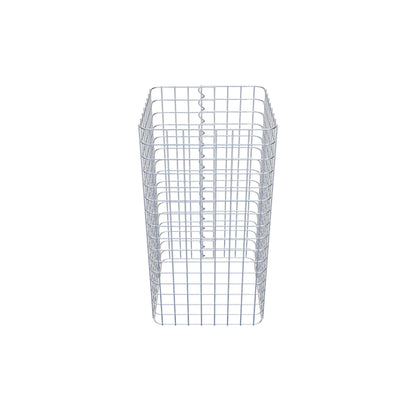 Schanskorfzuil, hoekig 42 cm x 42 cm, 80 cm hoog, MW 5 cm x 5 cm