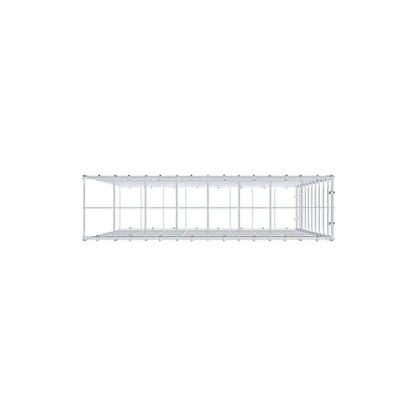 Monteret gabion type 2 100 cm x 80 cm x 20 cm (L x H x D), maskestørrelse 10 cm x 10 cm, C-ring