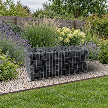 Gabion 100 cm x 40 cm x 50 cm (L x H x P), mailles 5 cm x 10 cm, spirale