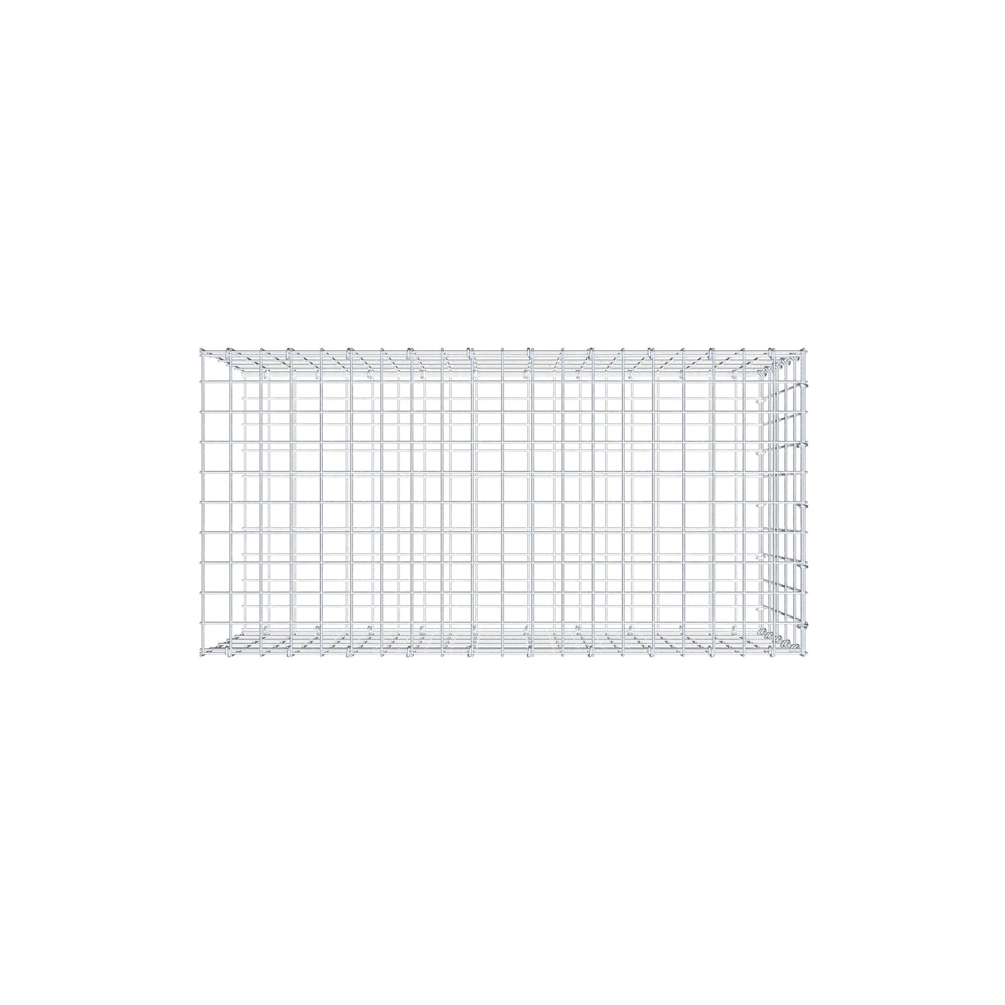 Gabião tipo 2 100 cm x 50 cm x 50 cm, malhagem 5 cm x 10 cm, anel C