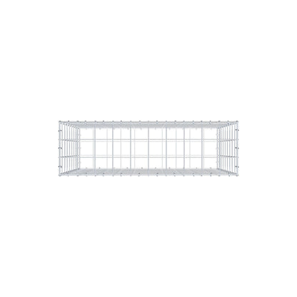Gavión 100 cm x 90 cm x 30 cm (L x A x P), malla 10 cm x 10 cm, anillo en C