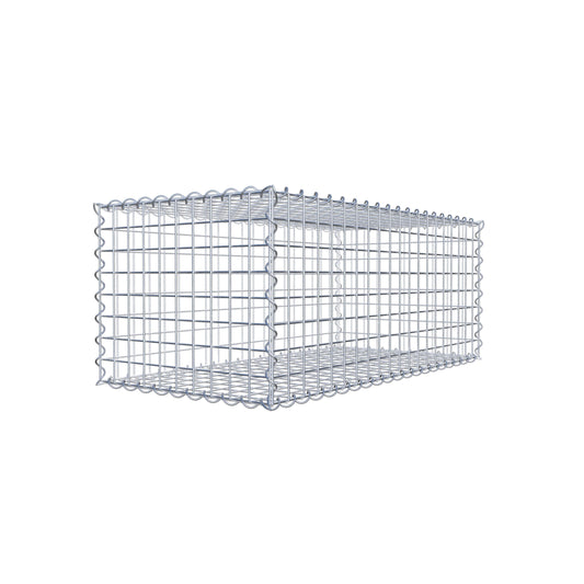 Schanskorf 100 cm x 40 cm x 50 cm (L x H x D), maaswijdte 5 cm x 5 cm, spiraalvormig