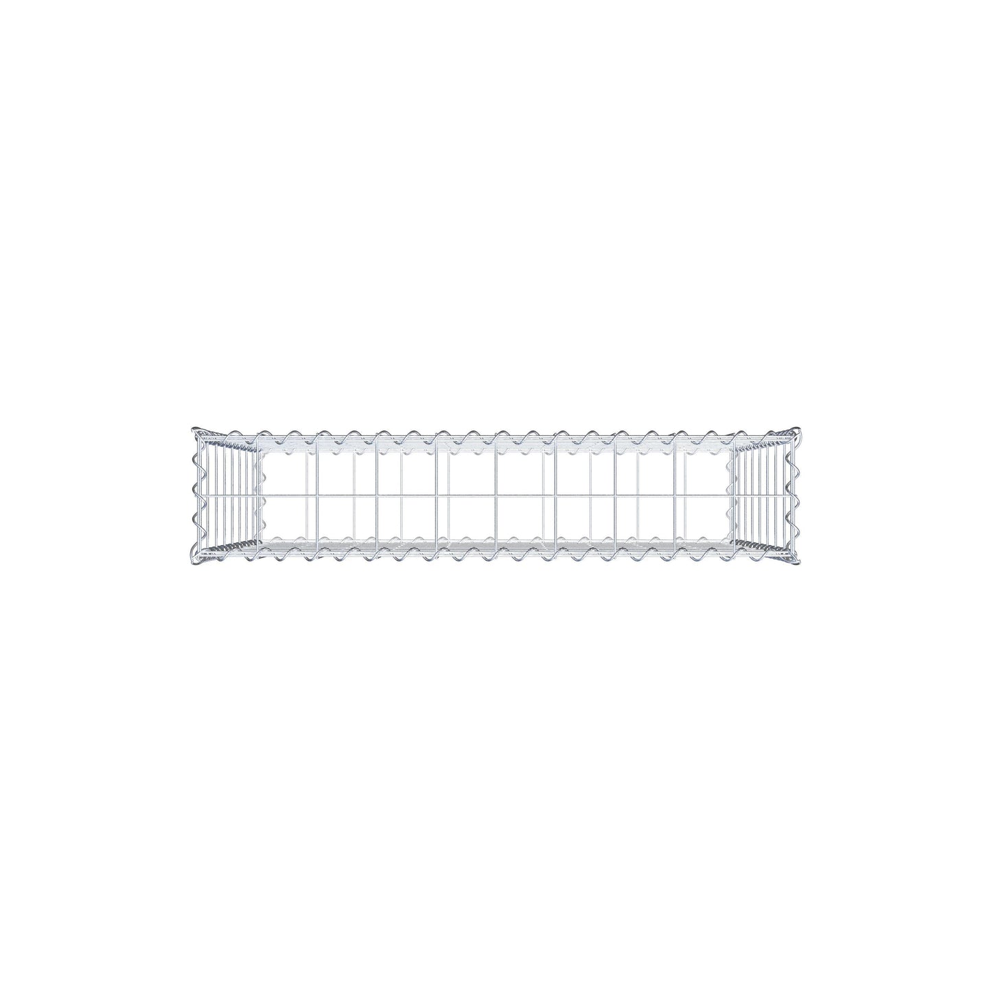 Gabione 100 cm x 80 cm x 20 cm (L x H x T), Maschenweite 10 cm x 10 cm, Spirale