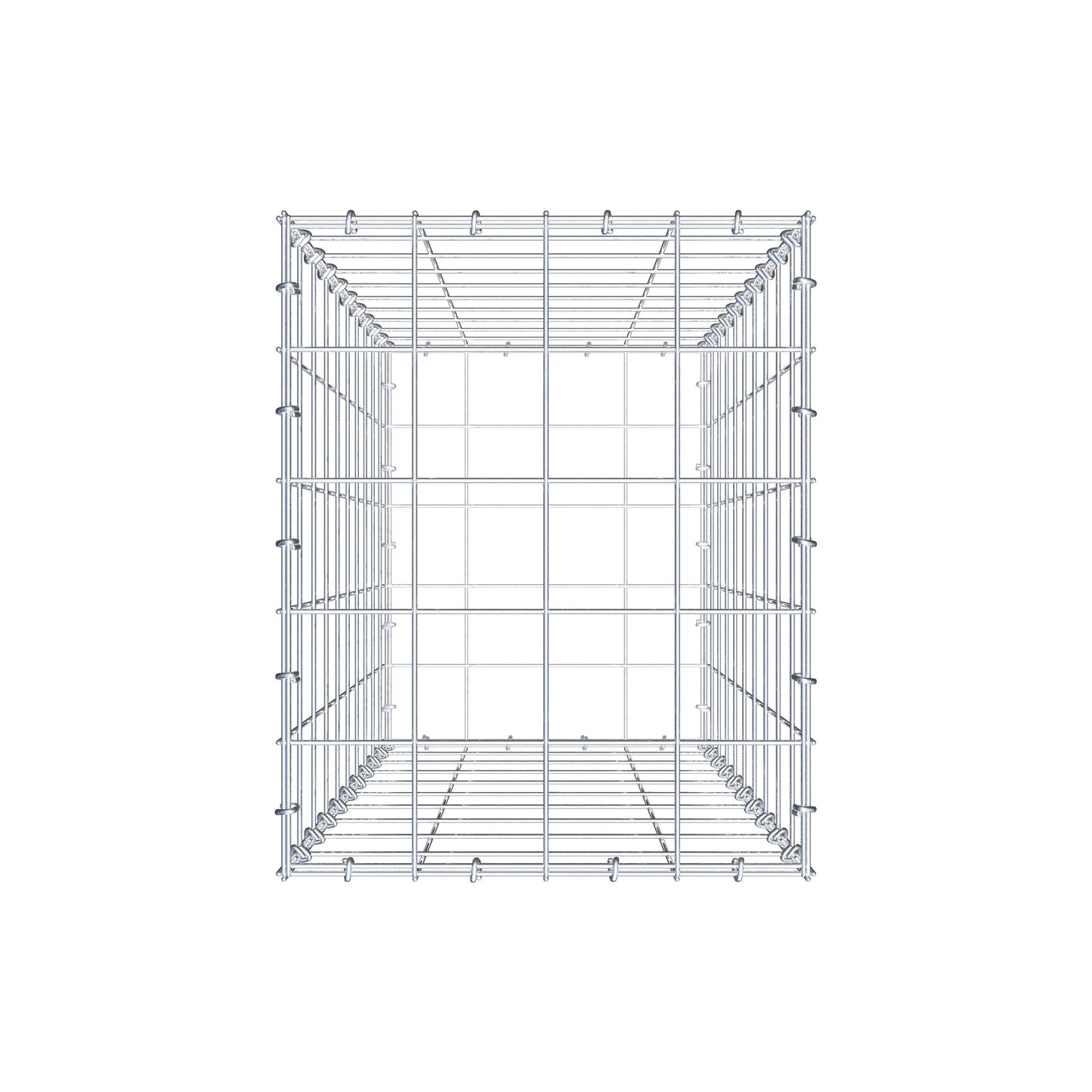 Gabbione 100 cm x 40 cm x 50 cm (L x H x P), maglia 10 cm x 10 cm, anello a C