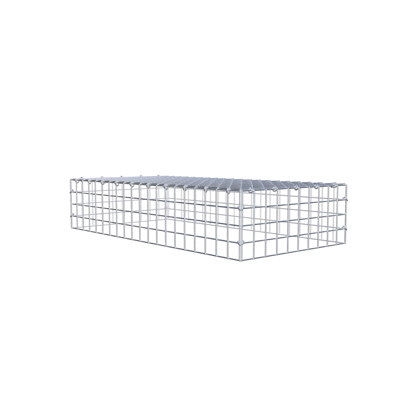 Gavión complementario de tipo 3 100 cm x 20 cm x 50 cm (L x A x P), malla 5 cm x 5 cm, anillo en C