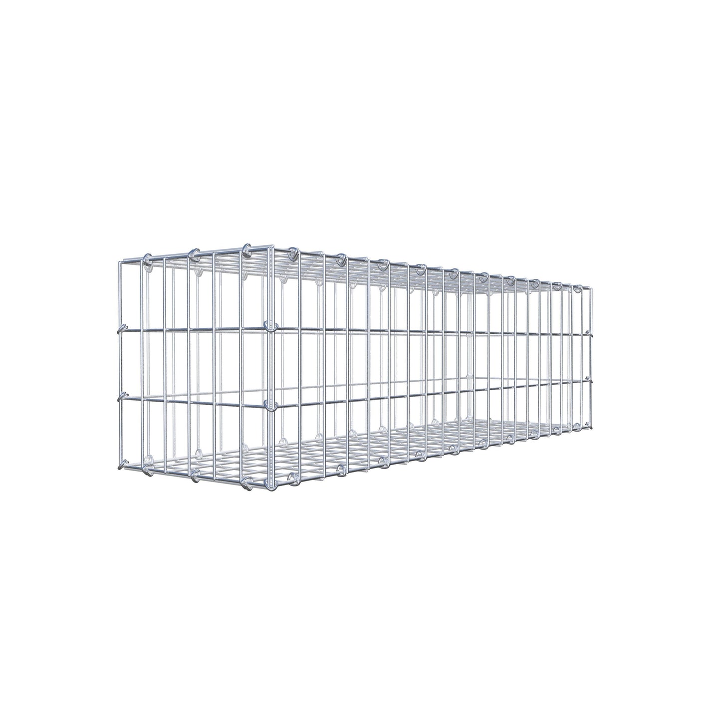 Gabion 100 cm x 30 cm x 30 cm (L x H x P), mailles 5 cm x 10 cm, anneau en C